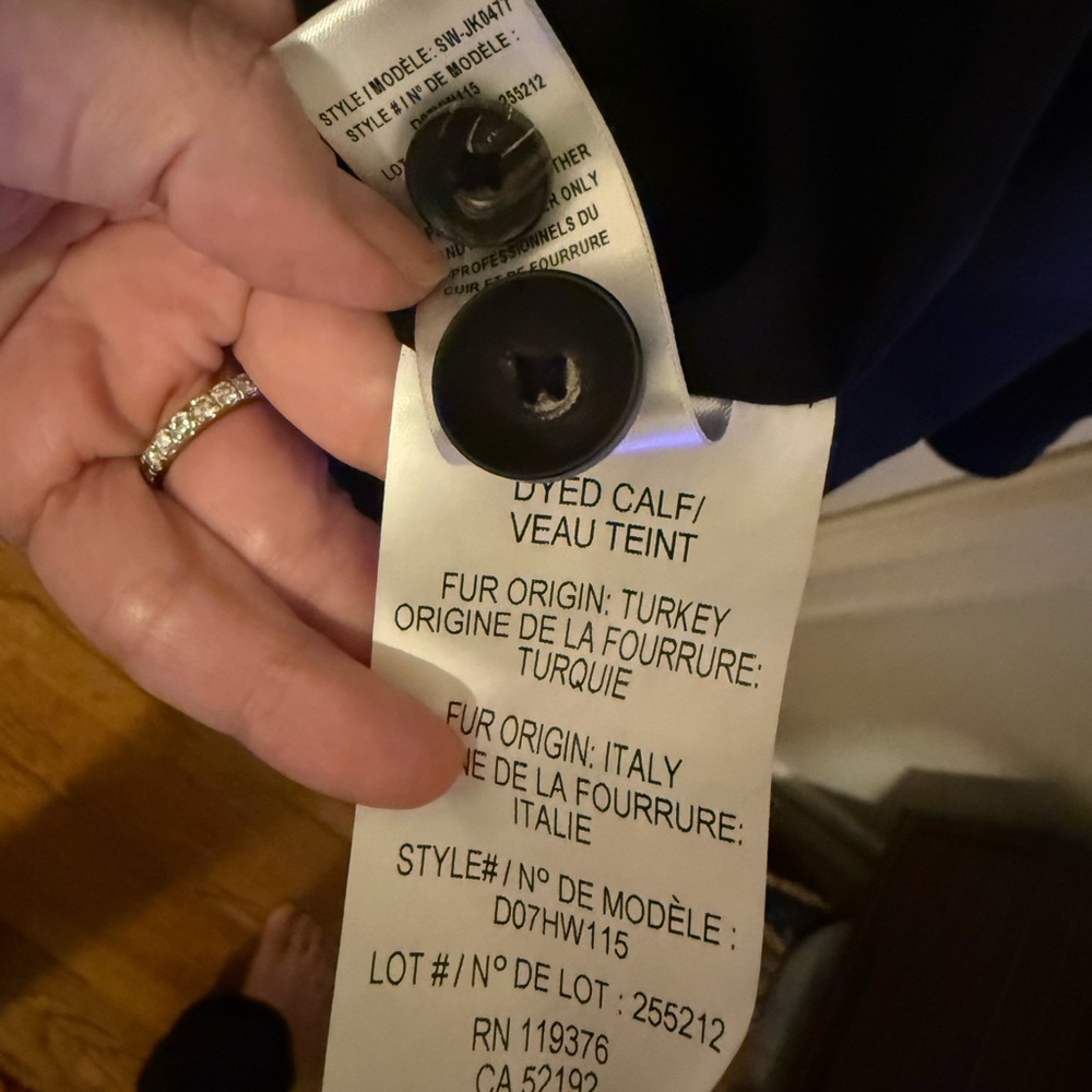 HELMUT LANG Black Blazer with Calf Hair Lapel - Picture 6 of 6